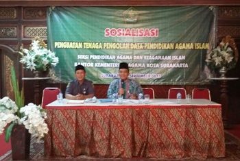 SOSIALISASI PENGUATAN TENAGA PENGOLAH DATA PENDIDIKAN AGAMA ISLAM