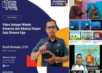 Webinar Nasional hadir sebagai pemateri dari MAN 1 Surakarta