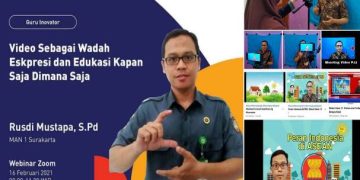 Webinar Nasional hadir sebagai pemateri dari MAN 1 Surakarta