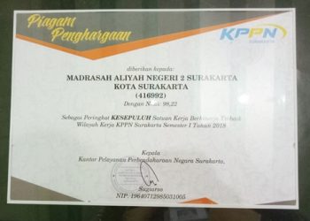MAN 2 Surakarta,  10 Besar Terbaik  Dari KPPN Surakarta