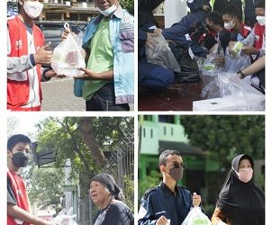PMR MTsN Surakarta 1 Bagikan Ratusan Paket Makanan di Bulan Sya ban
