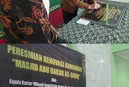 Musta'in Ahmad Resmikan Masjid Abu Bakar As Sidiq*_