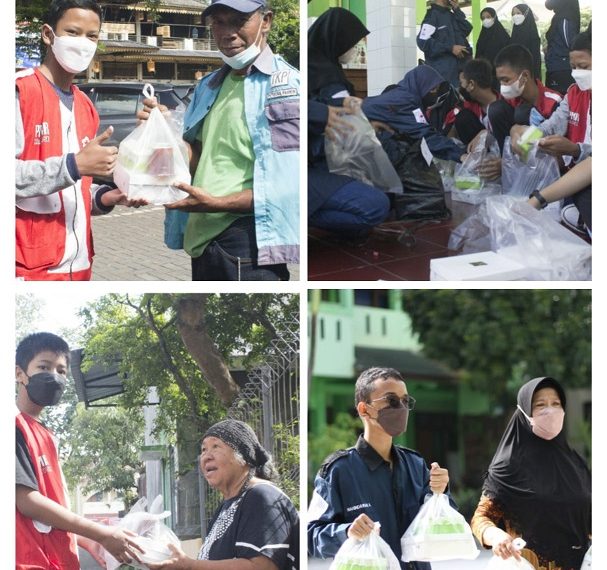 PMR MTsN Surakarta 1 Bagikan Ratusan Paket Makanan di Bulan Sya’ban
