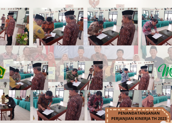 KEMENAG SURAKARTA GELAR RAPAT KOORDINASI DAN PENANDATANGANNAN PERJANJIAN KINERJA TAHUN 2023