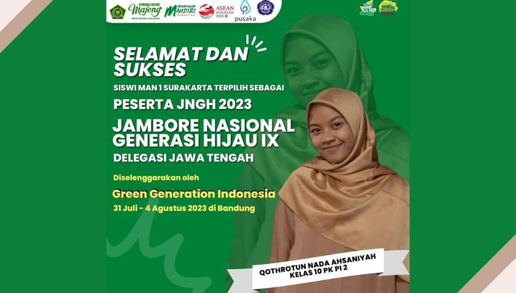 Qothrotun Nada Ahsaniyah, Siswi MAN 1 Surakarta Lolos Seleksi Jambore Generasi Hijau XI