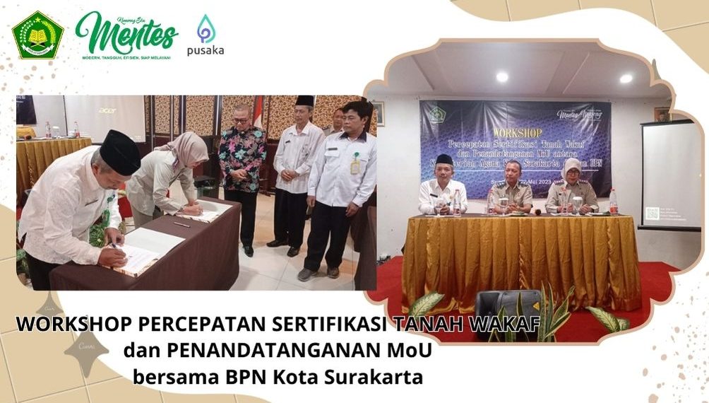 MoU bersama Badan Pertanahan Nasional dalam Percepatan Sertifikasi Wakaf