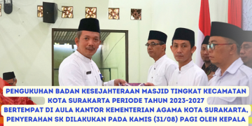 Pengukuhan Pengurus Badan Kesejahteraan Masjid Tingkat Kecamatan Se-Kota Surakarta