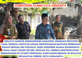 Hidayat Maskur Dampingi Kakanwil Kemenag Jateng, Serahkan Bantuan Untuk Guru Khonghucu Kota Surakarta