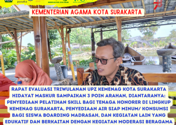 3 Poin Arahan Kepala Kantor Dalam Rapat Evaluasi Triwulan III UPZ Kemenag Surakarta