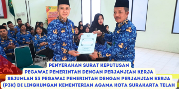 53 SK PPPK Kankemenag Kota Surakarta Diserahkan