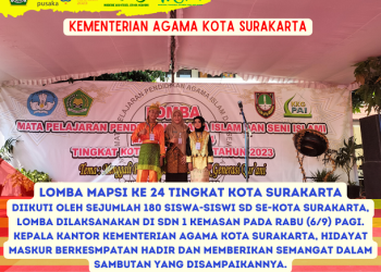 Hidayat Maskur, “Kita tetap semangat meraih prestasi dan manfaatkan teknologi!” Lomba MAPSI ke 24 Tingkat Kota Surakarta