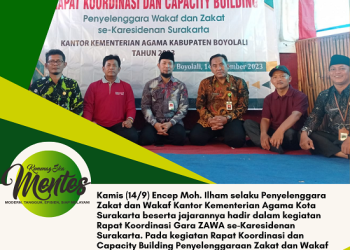 ZAWA Kemenag Surakarta Hadir Dalam Rapat Koordinasi dan Capacity Building Penyelenggaraan Zakat dan Wakaf se- Karisidenan Surakarta