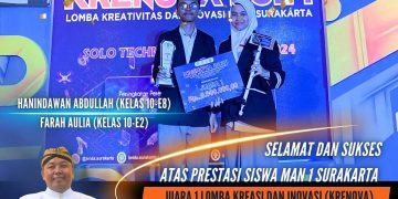 DeRas, Antarkan Siswa MAN 1 Surakarta Raih Juara 1 Lomba KRENOVA