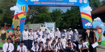 Mts Muhammadiyah hadirkan Tari Saman di event Hari Anak Nasional Kota Surakarta