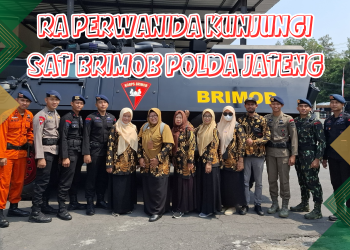 Anak-Anak RA Perwanida Antusias Mengenal Satuan Brimob Polda Jateng di Mako YON C Pelopor