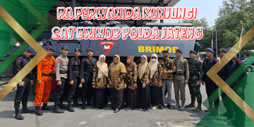 Anak-Anak RA Perwanida Antusias Mengenal Satuan Brimob Polda Jateng di Mako YON C Pelopor