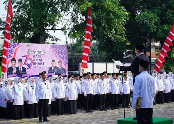 Semangat Kerukunan dan Kolaborasi Wujudkan Indonesia Emas, Kemenag Surakarta Gelar Upacara HAB ke-79