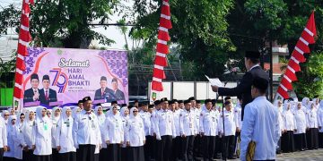 Semangat Kerukunan dan Kolaborasi Wujudkan Indonesia Emas, Kemenag Surakarta Gelar Upacara HAB ke-79