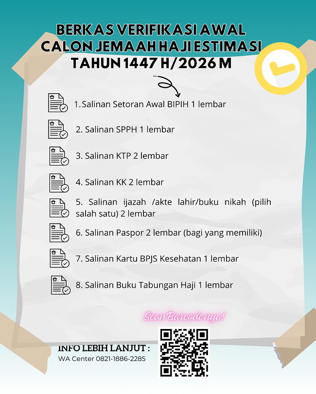 Siapkan Berkas! Ini Daftar Dokumen Wajib Verifikasi Awal Jemaah Haji Kota Surakarta Estimasi Tahun 1447 H/2026 M