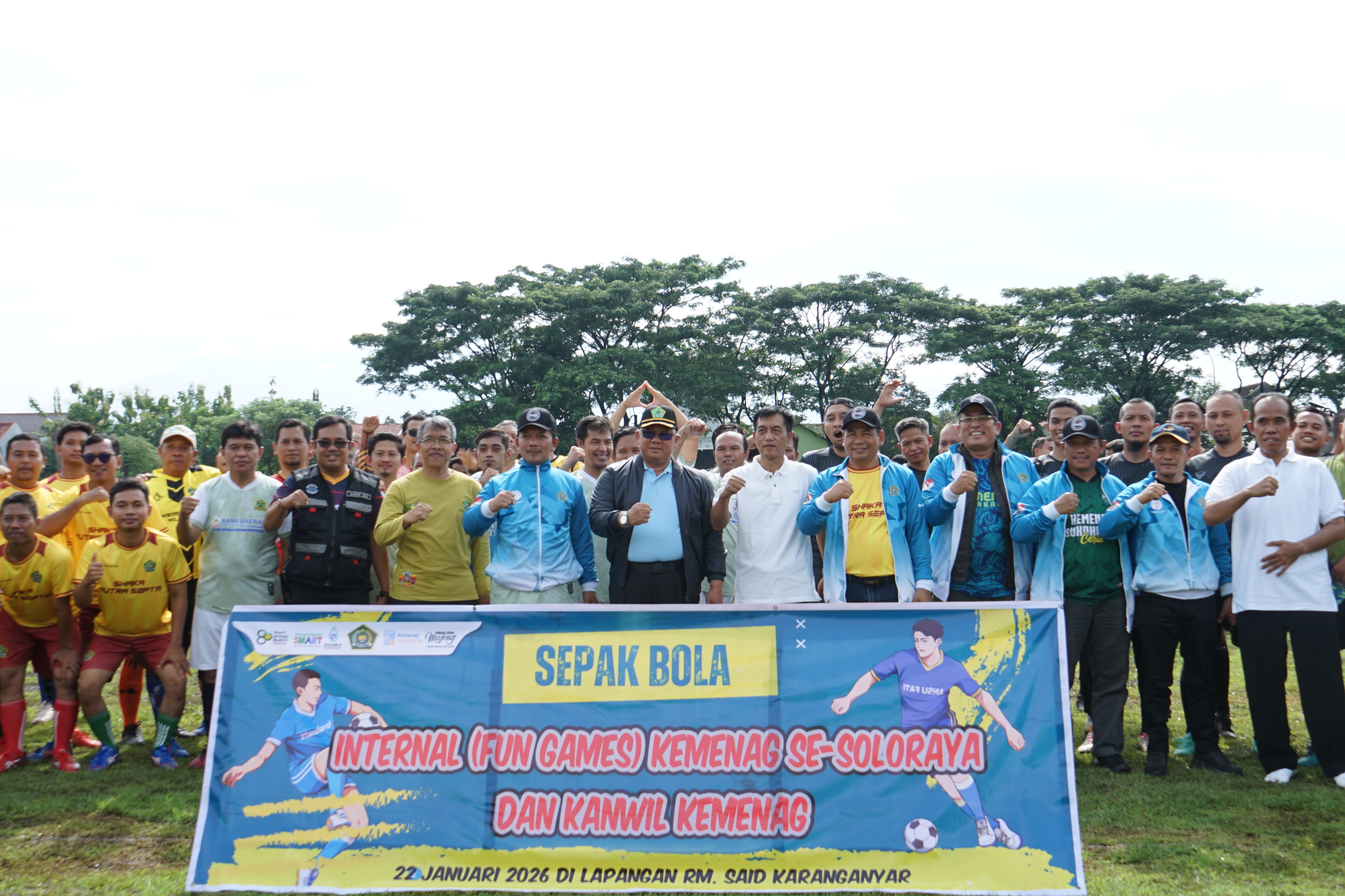 Merajut Kebersamaan di Lapangan Hijau, Tim Rajamala Kemenag Kota Surakarta Tampil di Fun Games Sepak Bola Kankemenag se-Solo Raya