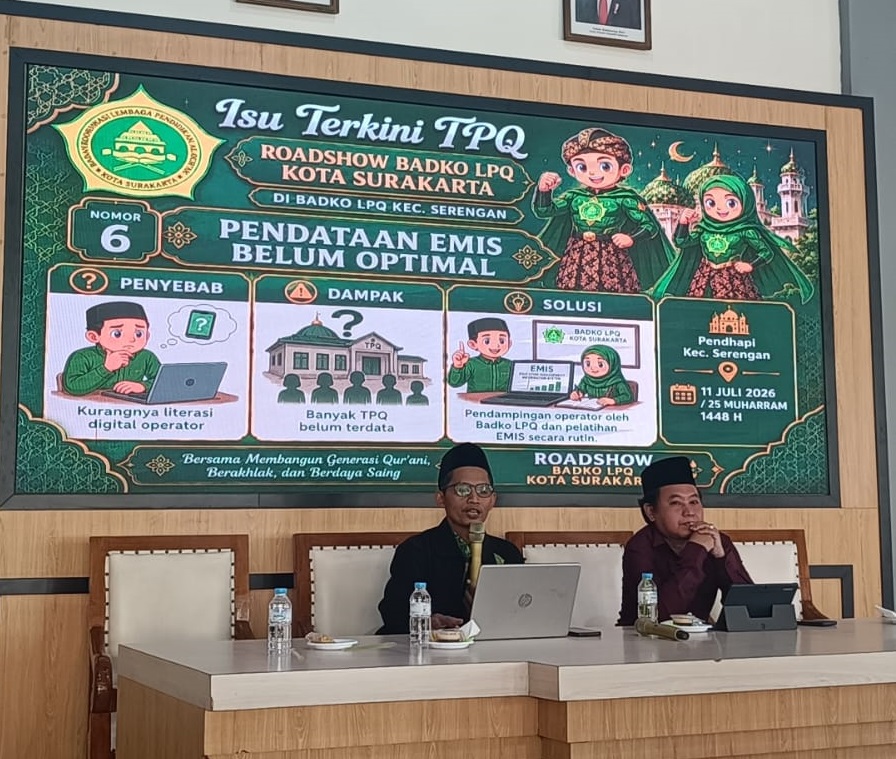Badko LPQ Kota Surakarta Dorong Penguatan Tata Kelola TPQ Melalui Roadshow